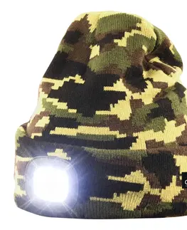 Svítilny Cattara Čepice s LED svítilnou Army, zelená