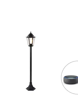 Venkovni stojaci lampy Chytrá stojací venkovní lampa černá 125 cm včetně WiFi ST64 - New Orleans