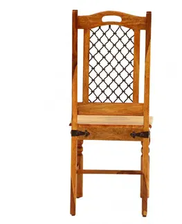 Židle Židle Jali s kovovým výpletem z indického masivu palisandr / sheesham