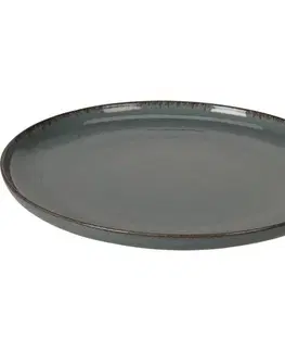 Talíře EH Porcelánový jídelní talíř pr. 27 cm, šedá