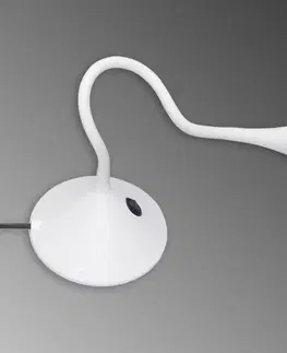 Stolní lampy kancelářské Reality Leuchten Flexibilní stolní lampa LED Viper v bílé