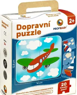 Hračky puzzle PROFIBABY - Puzzle dopravní 4-dílné