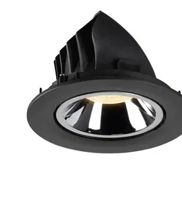 LED podhledová svítidla SLV BIG WHITE NUMINOS GIMBLE L zápustné stropní svítidlo černé/chrom 3000 K 40° 1005998