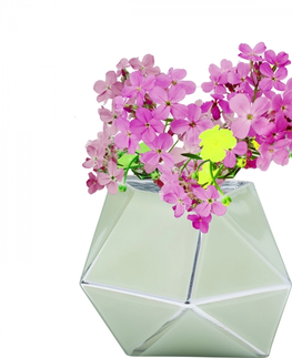 Skleněné vázy KARE Design Stříbrná skleněná váza Art Pastel 14cm