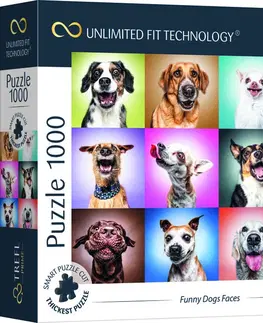 Hračky puzzle TREFL - Prime puzzle 1000 UFT - Zábavné psí tváře / Manuela & Stefan Kulpa