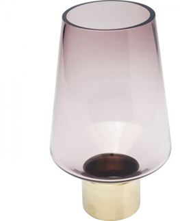 Skleněné vázy KARE Design Fialová skleněná váza Noble Ring 26cm