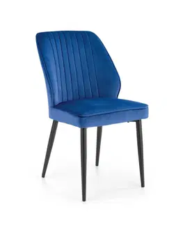 Židle HALMAR Jídelní židle K432 tmavě modrá