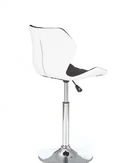 Barové židle HALMAR Barová židle Rixo černá/bílá