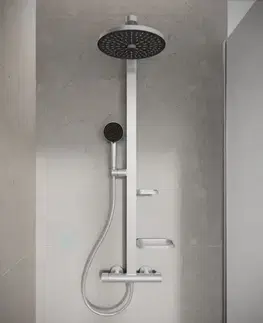 Sprchy a sprchové panely IDEAL STANDARD ALU+ Sprchový set s termostatem, průměr 26 cm, 2 proudy, stříbrná BD583SI