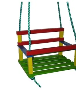 Hračky na zahradu WIKY - Houpačka s ohrádkou barevná