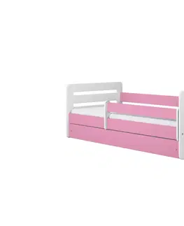 Dětské postýlky Kocot kids Dětská postel Tomi růžová, varianta 80x160, se šuplíky, s matrací
