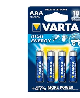 Baterie primární VARTA Varta 4903 - 4 ks Alkalická baterie HIGH ENERGY AAA 1,5V 