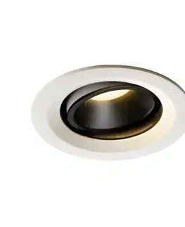 LED podhledová svítidla SLV BIG WHITE NUMINOS MOVE DL M vnitřní LED zápustné stropní svítidlo bílá/černá 3000 K 40° otočné a výkyvné 1003592