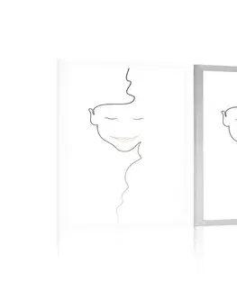 Motivy z naší dílny Plakát minimalistická tvář ženy
