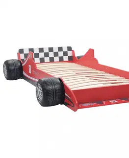 Dětské pokoje Dětská postel závodní auto Dekorhome Červená