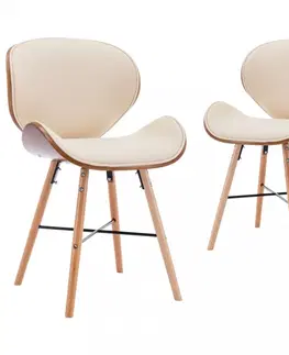 Židle Jídelní židle 2 ks ohýbané dřevo Dekorhome Černá