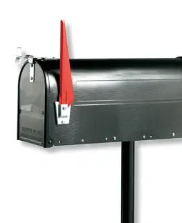 Volně stojící poštovní schránky Burgwächter U.S. Mailbox s otočným praporkem, černá