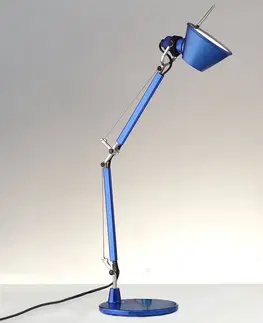 Stolní lampy kancelářské Artemide Artemide Tolomeo Micro stolní lampa, kovově modrá