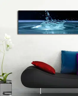 Obrazy Wallity Obraz s LED osvětlením KAPKA VODY 41 30 x 90 cm