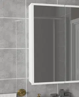 Koupelnový nábytek Kalune Design Závěsná koupelnová skříňka se zrcadlem Kayla bílá