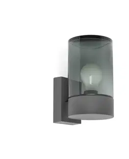 Moderní venkovní nástěnná svítidla FARO KILA nástěnná lampa, tmavě šedá, kouřová