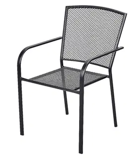 Zahradní židle a křesla DEOKORK Kovová židle MAYA (černá)