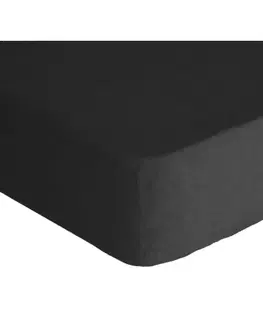 Prostěradla Forbyt, Prostěradlo, Froté Premium, černá 90 x 200 cm