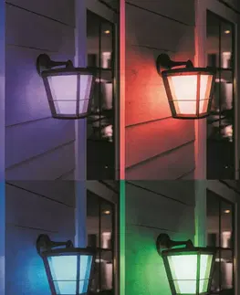Chytré osvětlení PHILIPS HUE Hue LED White and Color Ambiance Venkovní nástěnné svítidlo Philips Econic 17440/30/P7 černé 2200K-6500K RGB
