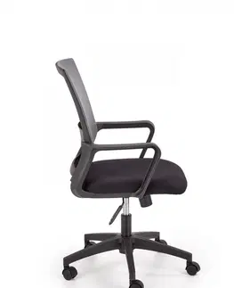 Kancelářské židle HALMAR Kancelářká židle Manu černá/šedá