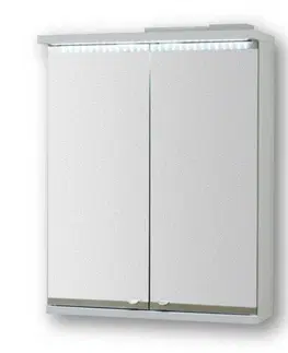 Koupelnová zrcadla HOPA Vrchní zrcadlová skříňka NICE s LED osvětlením Rozměr A 60 cm, Rozměr B 15 cm, Rozměr C 64 cm OLNNIC60
