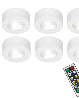 Přisazená nábytková svítidla BRILONER LED skříňkové svítidlo pr. 5,8 cm 6x60lm bílé BRILO 2632-066