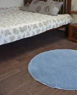 Koberce a koberečky Dywany Lusczow Kulatý koberec SHAGGY MICRO šedý, velikost kruh 100