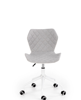 Kancelářské židle Dětská kancelářská židle DENEB 3, šedo-bílá