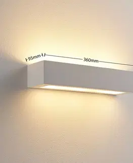 Nástěnná svítidla Lindby Arya - LED nástěnné svítidlo z bílé omítky