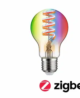 LED žárovky PAULMANN Filament 230V Smart Home Zigbee 3.0 LED žárovka E27 6,3W RGBW+ stmívatelné zlatá