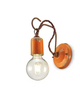 Nástěnná svítidla Ferroluce C665 nástěnné svítidlo ve vintage stylu, oranžové