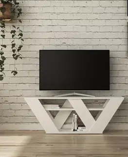 TV stolky Kalune Design TV stolek PIPRALLA 110 cm bílý