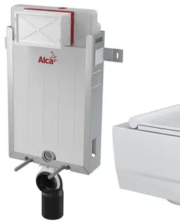 WC sedátka ALCADRAIN Renovmodul předstěnový instalační systém bez tlačítka + WC MYJOYS MY2 + SEDÁTKO AM115/1000 X MY2