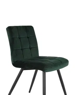 Jídelní stoly Sametová tmavě zelená jídelní židle OLIVE - 44*82*50 cm Light & Living 6740581