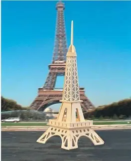 3D puzzle Woodcraft construction kit Dřevěné 3D puzzle Eiffelova věž I