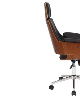 Kancelářská křesla LuxD Designová kancelářská židle Uriela ořech / černá