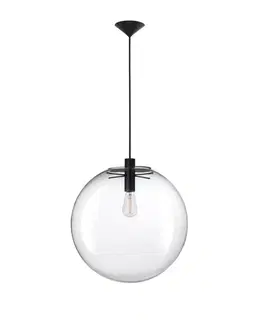 Moderní závěsná svítidla Nova Luce Průzračné závěsné svítidlo Ovvio ve tvaru koule - 1 x 60 W, pr. 500 x 500 mm NV 42108003