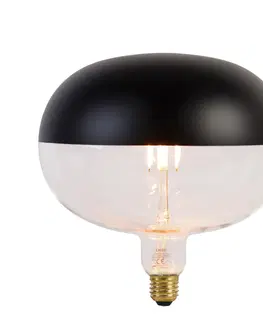 Zarovky E27 stmívatelná hlava LED lampy zrcadlová černá 6W 360 lm 1800K