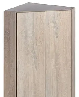 Koupelnový nábytek AQUALINE ZOJA/KERAMIA FRESH horní skříňka rohová 35x76x35cm,dub platin 50333