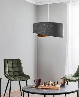Stropní svítidla Maco Design Závěsná lampa Vivien tricolour tmavě šedá/bílá/zlatá