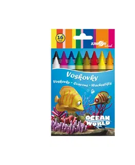 Hračky JUNIOR - Voskovky 16 ks Ocean World