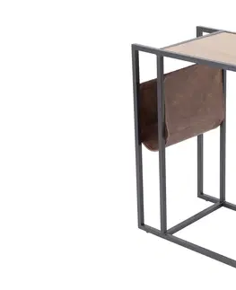 Psací stoly LuxD Designový stůl na notebook s úložným prostorem Giuliana 48 cm imitace dub
