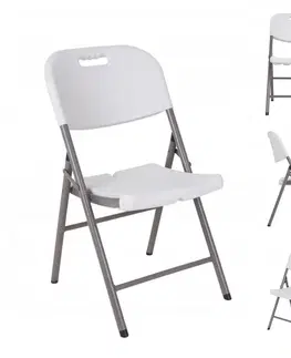 Zahradní židle a křesla Garden Line Cateringová skládací židle Oleg bílá
