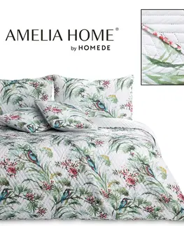 Přehozy AmeliaHome Oboustranný přehoz na postel Kingfisher 220x240 cm vícebarevný, velikost 220x240