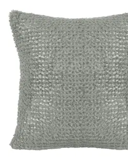 Chlupaté povlaky na polštáře Moderní pohodlný šedý chlupatý povlak 40 x 40 cm